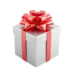 Obraz premium Luxury gift box with elegant red bow