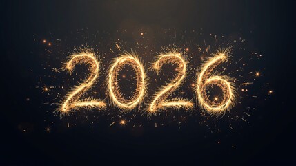 2026 firework at night, luxury 2026 new year background with firework