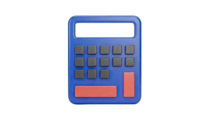 3D Calculator on transparent background