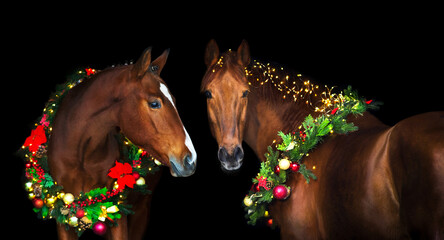 Horse in New year decor