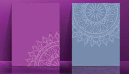 Luxury ornamental mandala design set background for wedding invitation, book cover, business card vector illustration