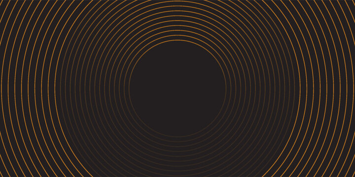 Print3D brown lines techno abstract background overlap layer on dark space with circles shapes effect decoration. Modern graphic design element stripes style concept for web banner, card, or brochure 