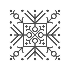 Cross weave ornament. Decorative element in ethnic style. 