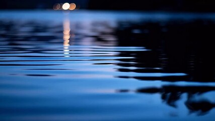 calm water surface with light reflections - Powered by Adobe