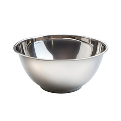 Stainless Steel Mixing Bowl Isolated on Transparent Background