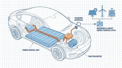 Future EV Engineering: Smart Energy Integration and Power Control Unit Schematic