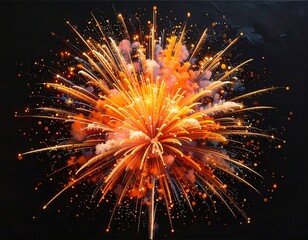 Vivid depiction of a burst of light in a dark backdrop