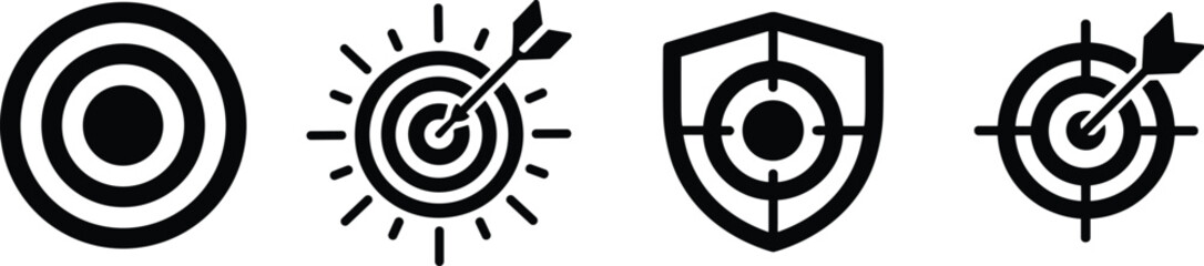 Target achieve illustration on transparent background vector focus aim success competition.