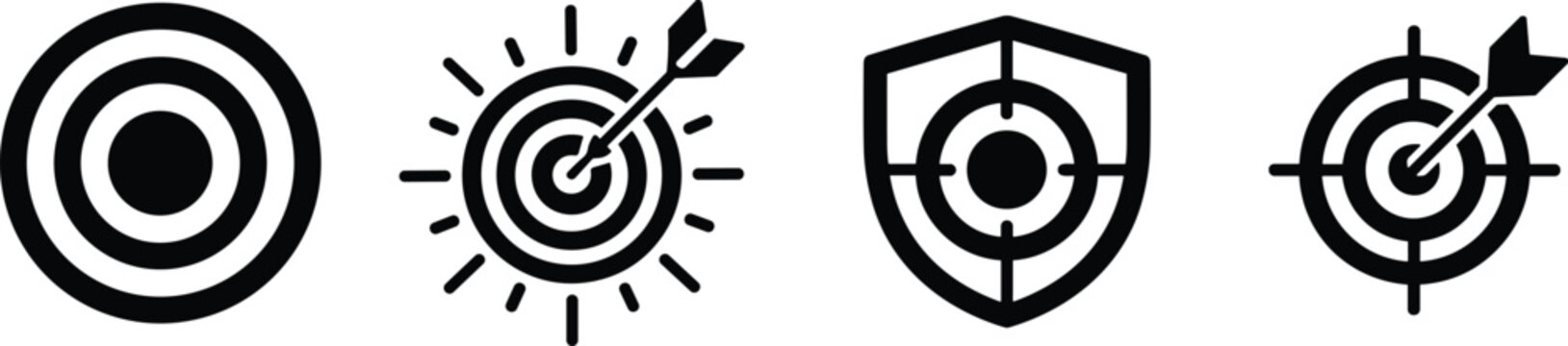 Target achieve illustration on transparent background vector focus aim success competition.