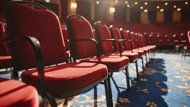 Auditorium seating arrangement rows