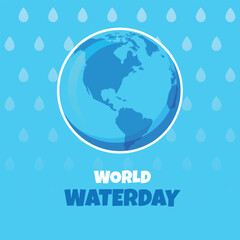 Flat illustration of a transparent glass emphasizes the value of clean drinking water and hydration