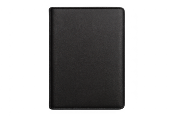 Black leather journal folder with blank cover