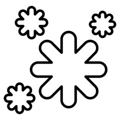 Snow vector icon. Weather icon line style. perfect use for logo, presentation, website, and more. modern icon design outline style 