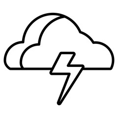 Medium thundercloud vector icon. Weather icon line style. perfect use for logo, presentation, website, and more. modern icon design outline style 