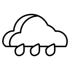 Drizzle vector icon. Weather icon line style. perfect use for logo, presentation, website, and more. modern icon design outline style 