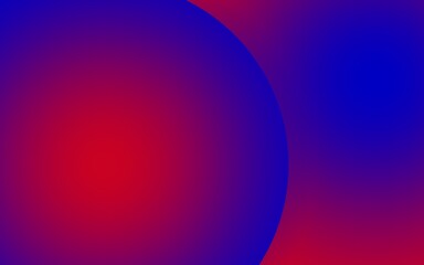 Abstract minimalist background with large red and blue circular gradient