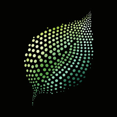 Hojas de &aacute;rbol hechas con puntos.