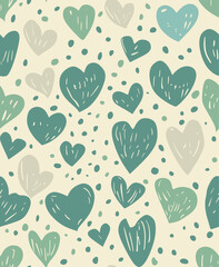 cute hearts seamless pattern design for kids, beautiful childish lovely wallpaper 