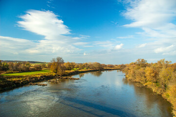 Morava river in Bratislava, Slovakia