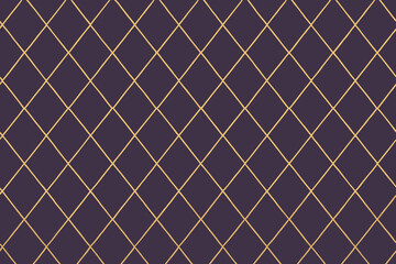 Fototapeta premium Pattern of diamond shapes with a dark background and golden lines across a uniform surface