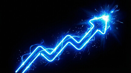 Abstract Blue Neon Arrow Background