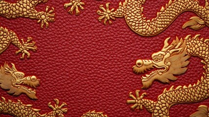 Fototapeta premium Lunar chinese festival celebrating culture graphic red dragon art vibrant environment festive viewpoint