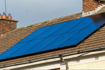 solar panels on a rooftop