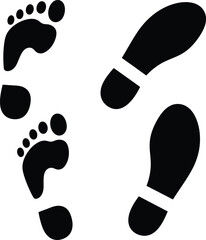 Multiple Footprints Pattern Vector