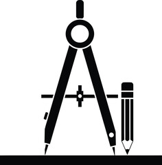 Drawing Compass Geometry Tool Vector