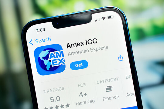 amex icc american express application on smartphone 