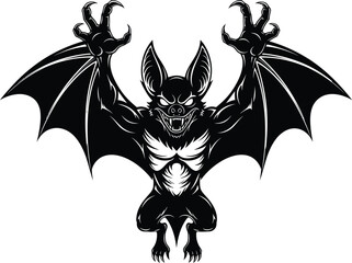 Scary Bat Monster Creature Vector