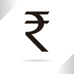 Rupee symbol isolated in white background