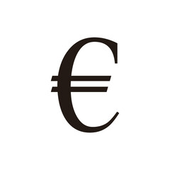Euro currency symbol transparent background