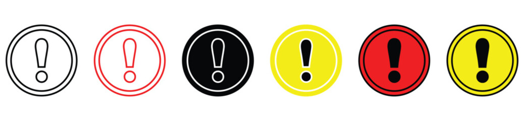 Safety Warning and Danger Alert Icons Set