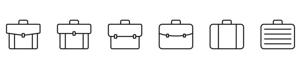 Business Briefcase Icon in Vector Style