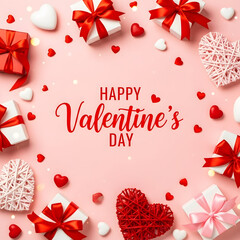 Happy valentine s day festive holiday greeting card image