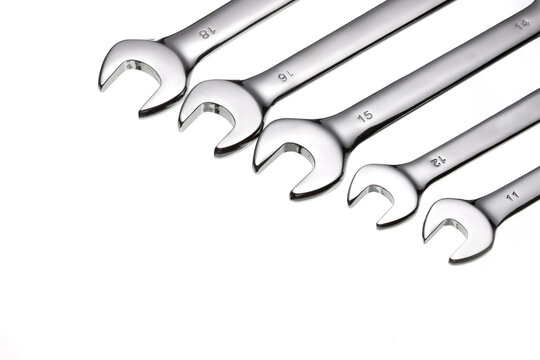 Stainless Steel Wrenches Set with Size Markings