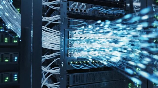 Server Room Cable Management Network Infrastructure