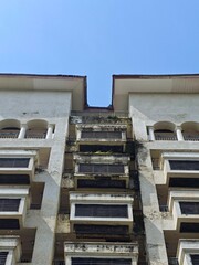 Apartment Building Exterior with Balconies.
