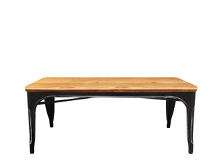 Long wooden chair vintage style PNG transparent.