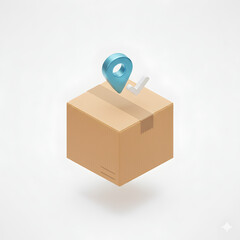 cardboard box on white background