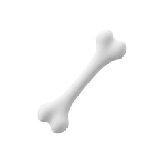 White Bone Isolated On Black Background Minimalist Object
