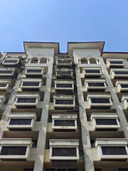 MultiStory Residential Building with Balconies.