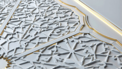 Architectural sculpture depicting a conceptual city layout, highlighting detailed urban planning with sophisticated golden contours and geometric street grids