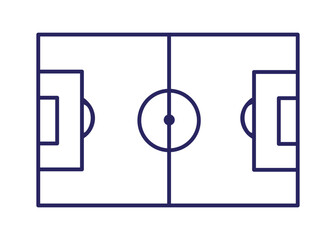 Soccer Field Football Pitch Line Icon Vector Illustration © IconNest