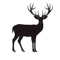 Obraz premium deer silhouette vector