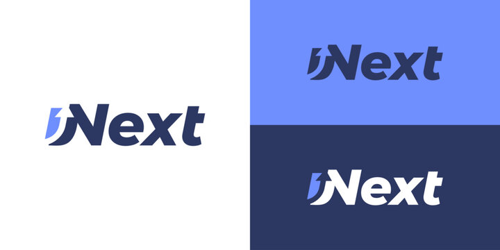 Creative simple next logo template. Wordmark Next with arrow up symbol, Next level logo design vector illustration.