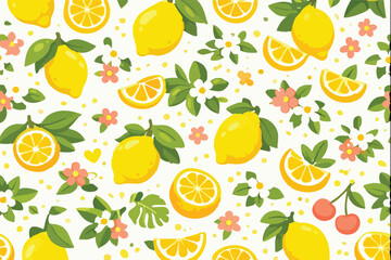 FreshLemonFloralCitrusPattern