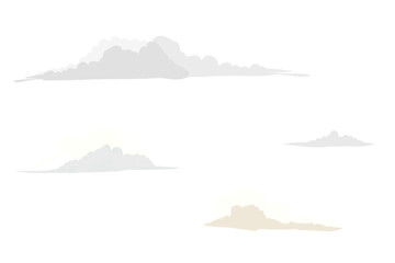 collection of cartoon cloud images without background