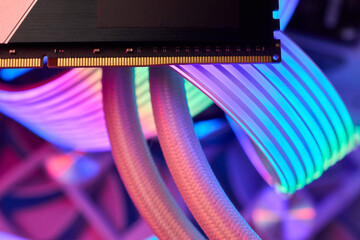 Elegant gaming hardware, High-performance RAM with cooling system, Premium illuminated memory...